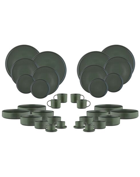 Service Complet Scandi vert olive - 36 Pièces