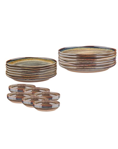 Service Les Essentiels Genesis marron volcanique - 18 Pièces