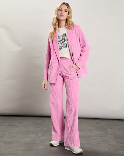 Veste en Velours côtelé Velize rose