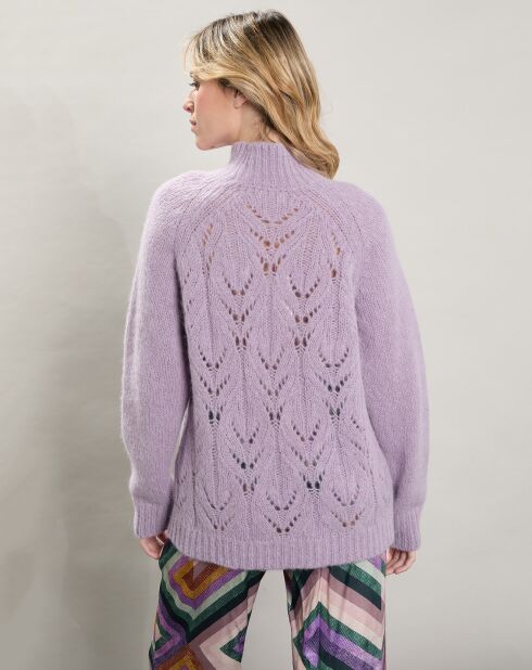 Pull en Alpaga & Laine mélangés Mykasa lavande