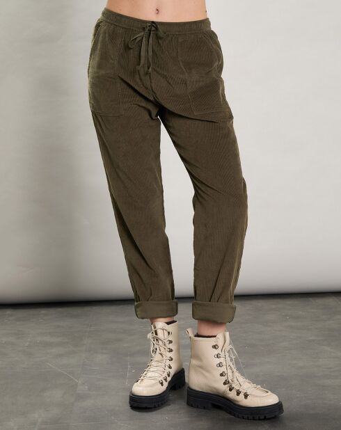 Pantalon en Velours Milleraies Philemon armée