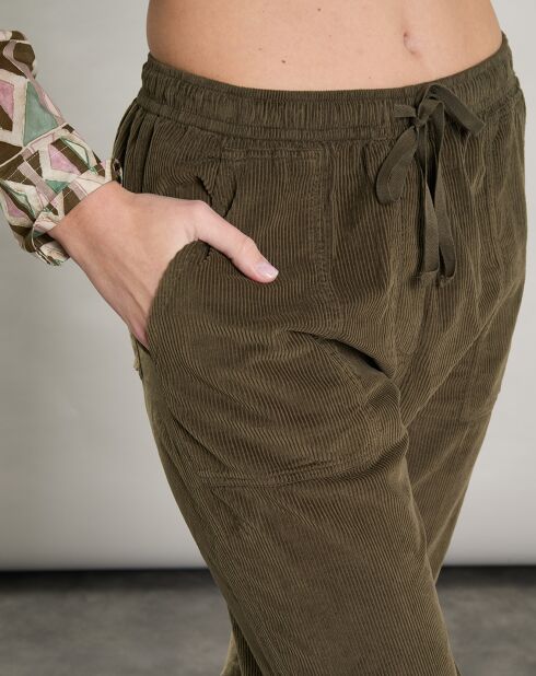Pantalon en Velours Milleraies Philemon armée