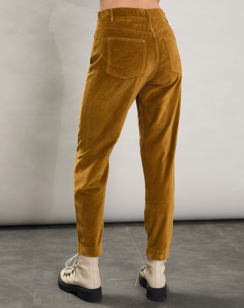 Pantalon en Velours Pepite tabac