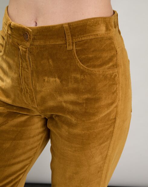 Pantalon en Velours Pepite tabac