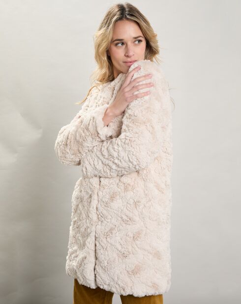 Manteau Vani fausse fourrure beige