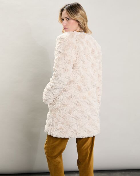 Manteau Vani fausse fourrure beige