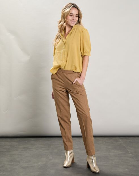 Pantalon en Laine mélangée Pixel chameau