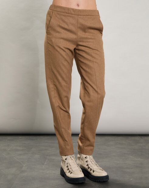 Pantalon en Laine mélangée Pixel chameau
