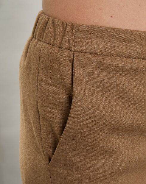 Pantalon en Laine mélangée Pixel chameau