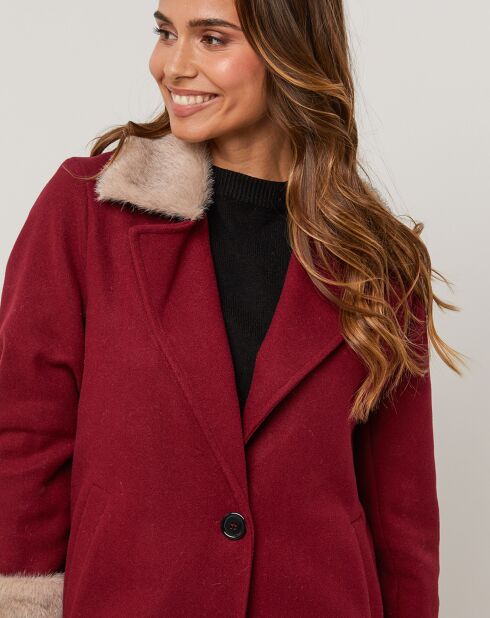Manteau Caroline bordeaux