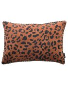 Housse de coussin 100% Lin Leo cuivre - 40x60 cm
