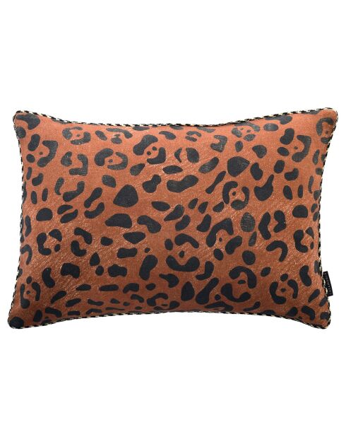 Housse de coussin 100% Lin Leo cuivre - 40x60 cm