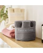 6 Serviettes Invité gris anthracite - 50x30 cm