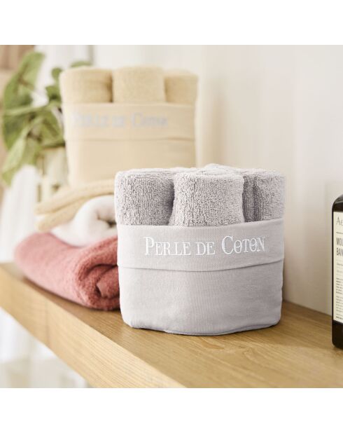 6 silberne Gästeservietten - 50x30 cm