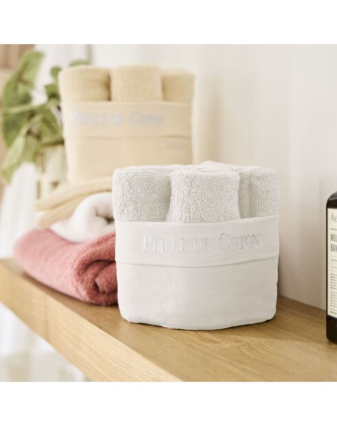 6 Serviettes Invité blanches - 50x30 cm