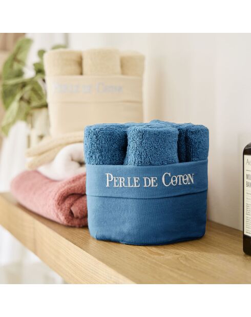 6 tovaglioli per ospiti in jeans blu - 50x30 cm