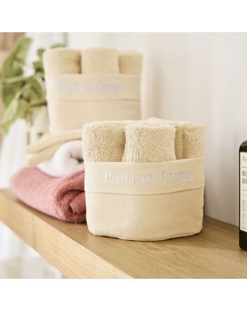 6 Serviettes Invité ivoires - 50x30 cm