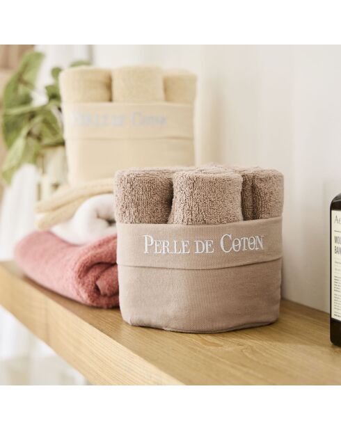 6 Serviettes Invité taupe - 50x30 cm