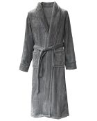 Robe de Chambre avec col & manches Jacquart anthracite