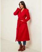 Manteau Camélia rouge