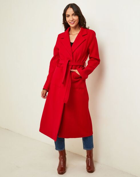Manteau Camélia rouge