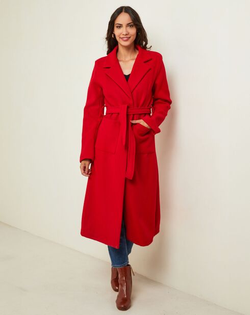 Manteau Camélia rouge