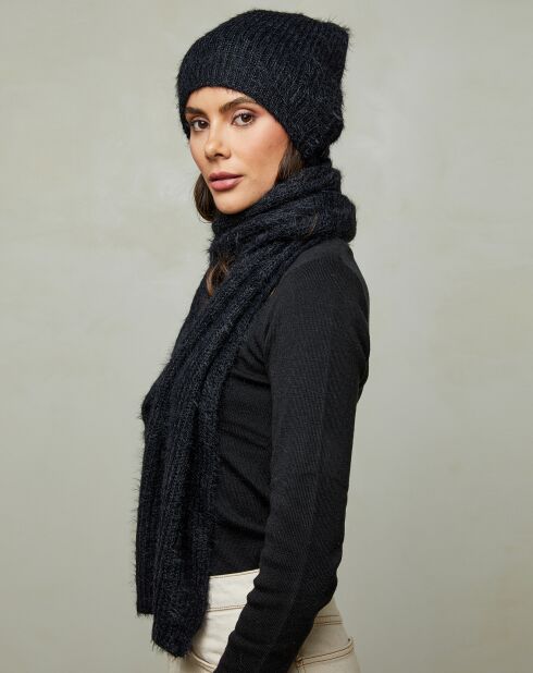 Ensemble Bonnet & Echarpe noir