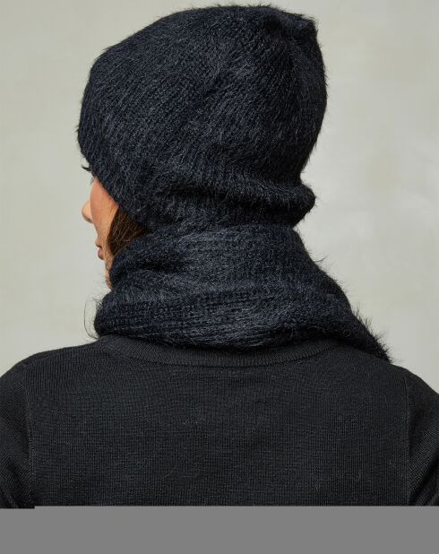 Ensemble Bonnet & Echarpe noir