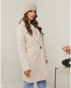 Manteau rose ecru