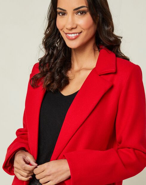 Manteau rose rouge