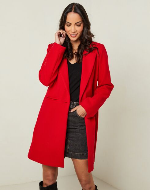 Manteau rose rouge