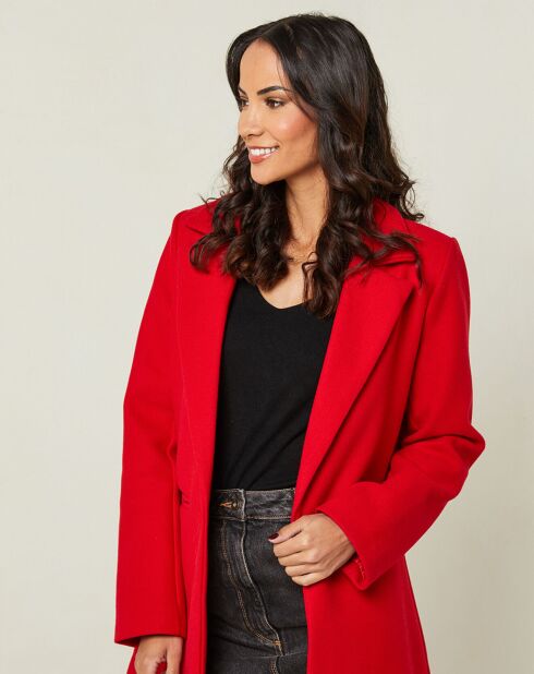 Manteau rose rouge