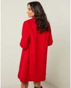 Manteau rose rouge