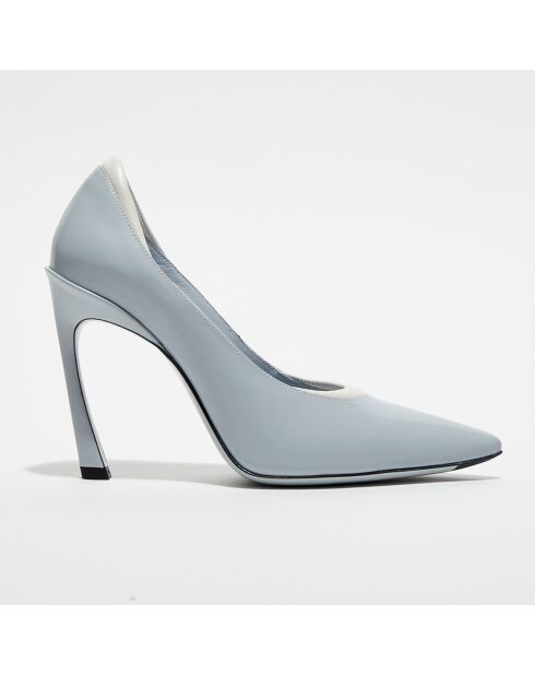 Escarpins en Cuir La Rose blue wax/powdwh - Talon 10 cm