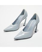 Escarpins en Cuir La Rose blue wax/powdwh - Talon 10 cm
