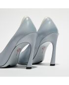 Escarpins en Cuir La Rose blue wax/powdwh - Talon 10 cm