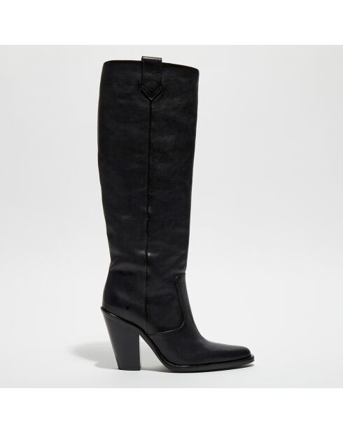 Bottes Jane noires - Talon 9 cm