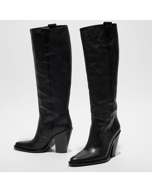 Bottes Jane noires - Talon 9 cm