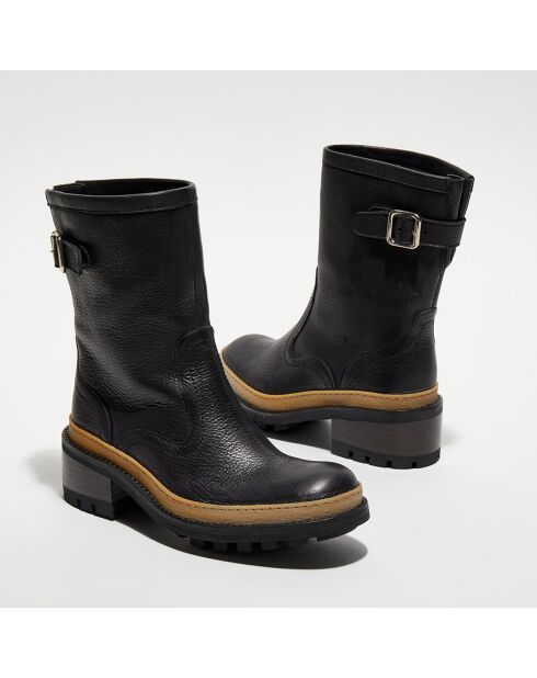 Boots en Cuir Daryl noires