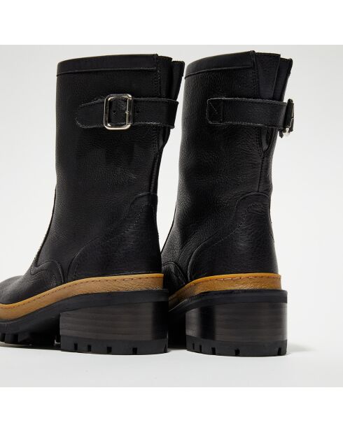 Boots en Cuir Daryl noires