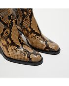 Bottines en Cuir Legend sable - Talon 7 cm