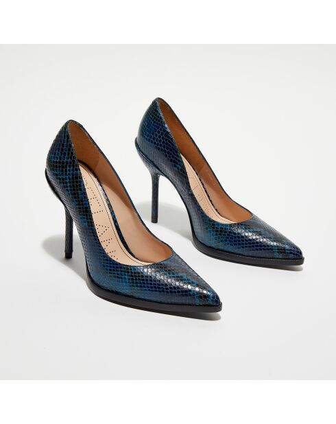 Escarpins en Cuir Jamie 10 bleu nuit - Talon 10 cm