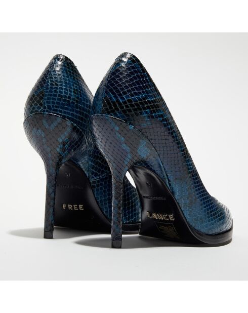 Escarpins en Cuir Jamie 10 bleu nuit - Talon 10 cm