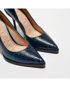 Escarpins en Cuir Jamie 10 bleu nuit - Talon 10 cm