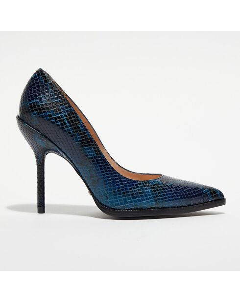 Escarpins en Cuir Jamie 10 bleu nuit - Talon 10 cm