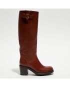 Bottes Biker  brun - Talon 7 cm