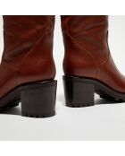 Bottes Biker  brun - Talon 7 cm