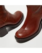 Bottes Biker  brun - Talon 7 cm