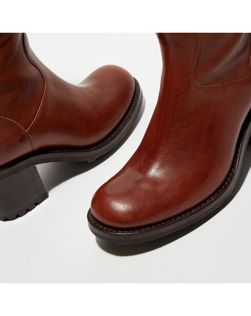 Bottes Biker  brun - Talon 7 cm