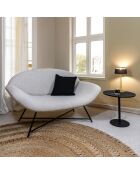 Canapé en bouclette duke sable - 130x76x79 cm